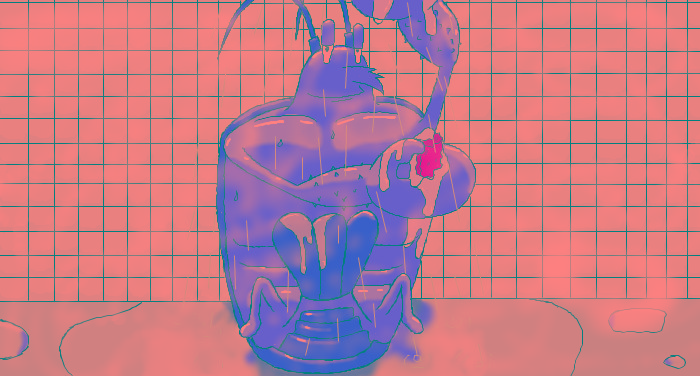 Larry Lobster - Post work out iScribble Archive HelloPaint.